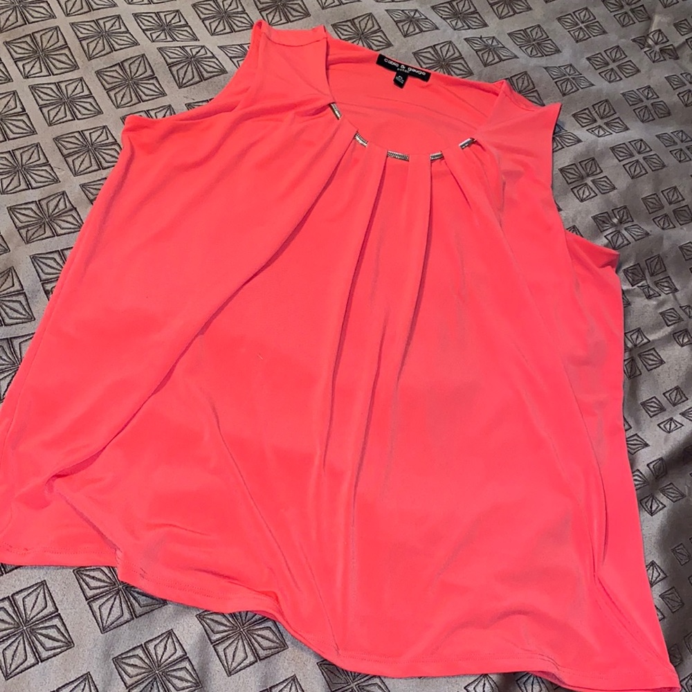 Cable & Gauge luxurious accented sleeveless top PL